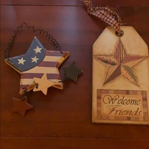 Two decorate wooden wall art